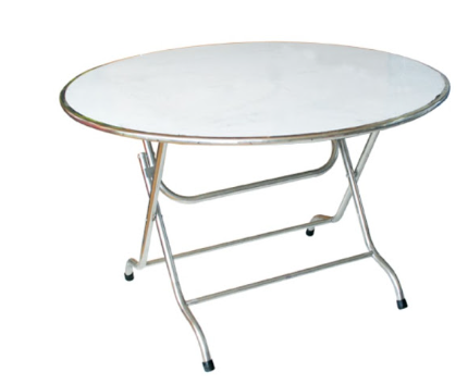 Bàn xếp tròn inox Hwata BT12 304 1m2