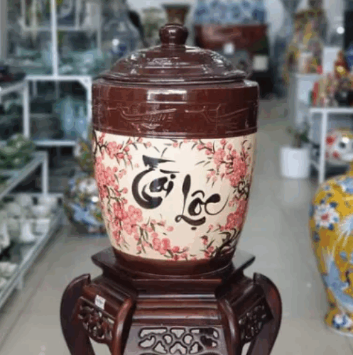 Chum sành Bát Tràng 30 lít đựng gạo, rượu tráng men