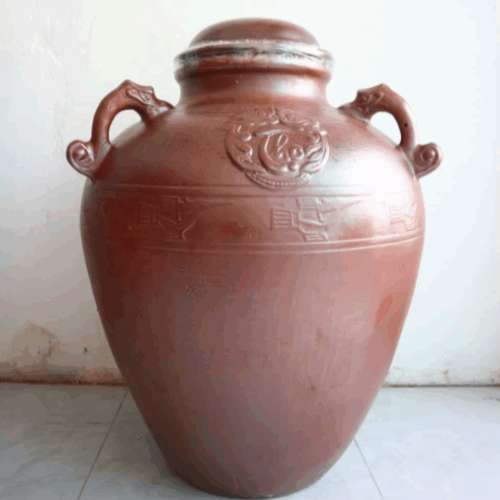 Chum sành gốm sứ Bát Tràng 120 lít 3 quai