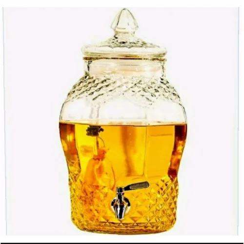 Bình thủy tinh 6 lít có vòi kim cương ngâm rượu sâm (6l)