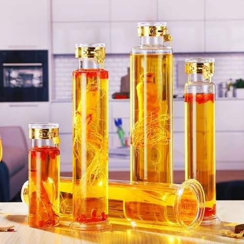 Bình thủy tinh 1.5 lít móc khóa ngâm rượu sâm