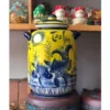 Chum sành gốm sứ Bát Tràng 30 lít - đụng rượu, gạo vàng đứng