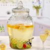 Bình thủy tinh 15 lít có vòi kim cương ngâm rượu sâm