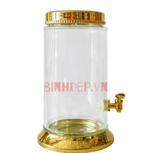 Bình thủy tinh 13.8 lít có vòi ngâm rượu sâm Phú Hòa Việt Nam