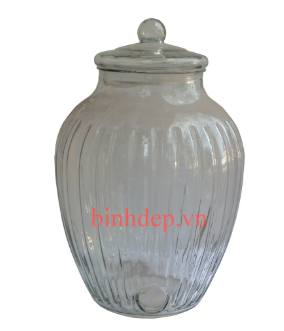 Bình thủy tinh 36L bí sọc ngâm rượu sâm